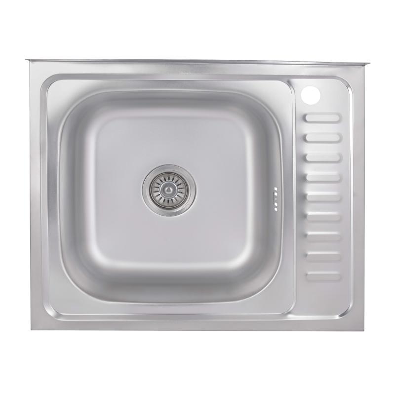 Кухонна мийка Brinex 6050-L 0,6 мм Satin (BRIN6050LSAT06)